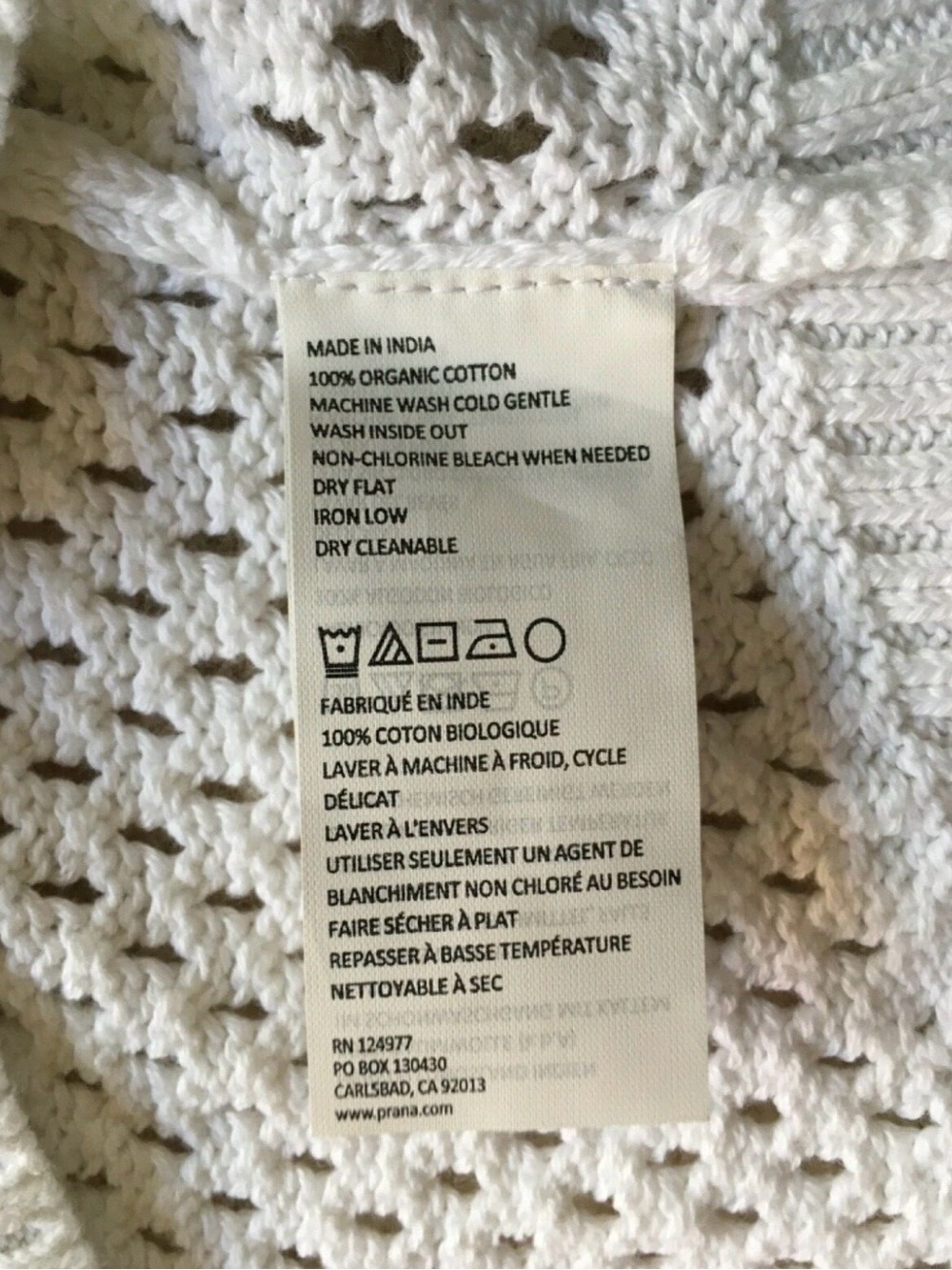 WOMENS PRANA KOKIMO SWEATER IN WHITE SIZE XSm Prep Chic Festival Cottagecore - Picture 5 of 7
